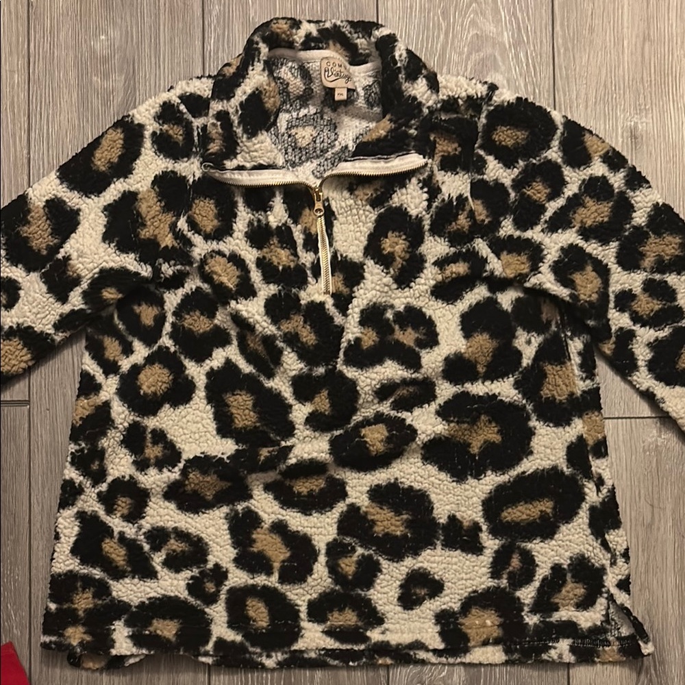 Como Vintage Black and Brown Cowl Neck Sweater